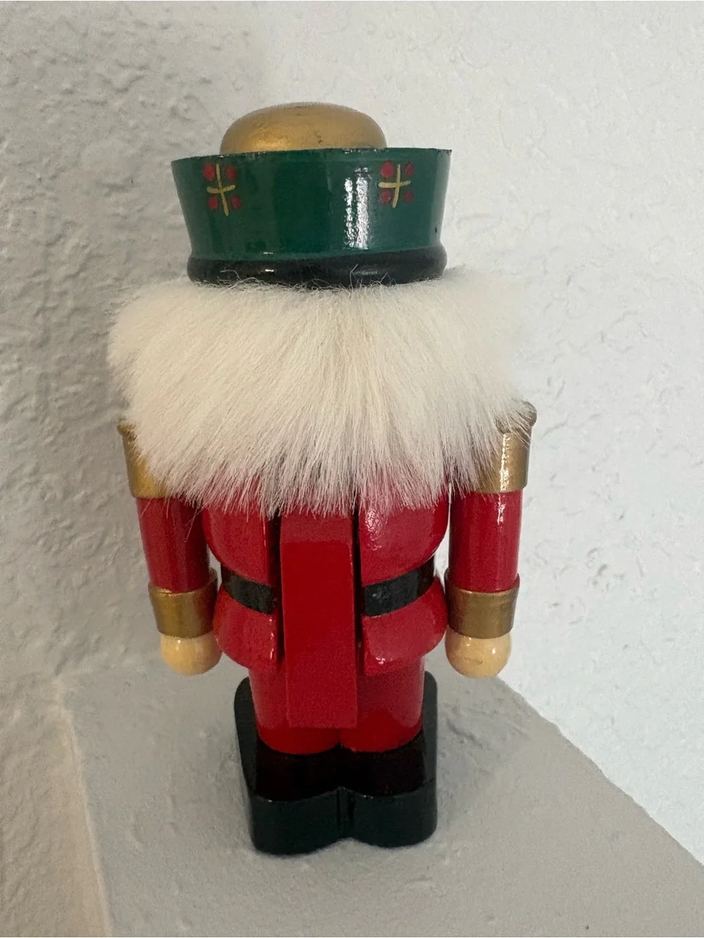 Festive Red and Green Nutcracker Figurine - Decorative Home Accent